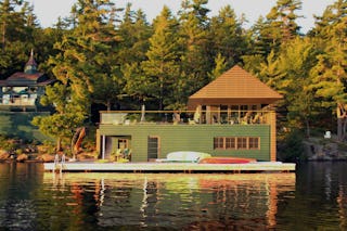 Level incorporated muskoka boathouse