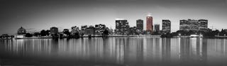 Night panorama print bw