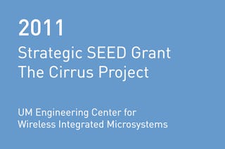 Rvtr 2011 strategic seed grant