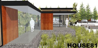 House81 elevation west modern architecture