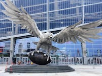 Falcons statue