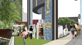 Art lawn entrance