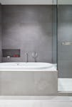Builtform construction 441tamresidence detail bath tub modern tile smaller