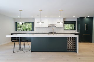 Isoideas feifei feng house design green kitchen 3
