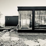 North45 architecture house87 glass hallway