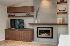 Studio karliova blue ridge interior design living room fireplace 2